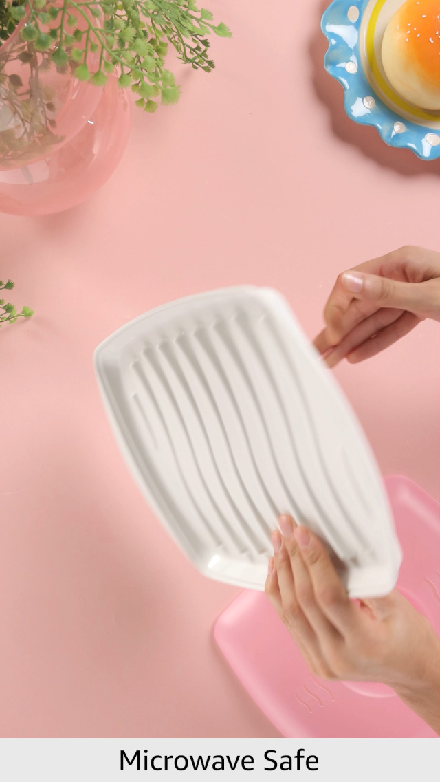 Amazon.com: Joie Piggy Microwave Bacon Grooved Cooking Tray with